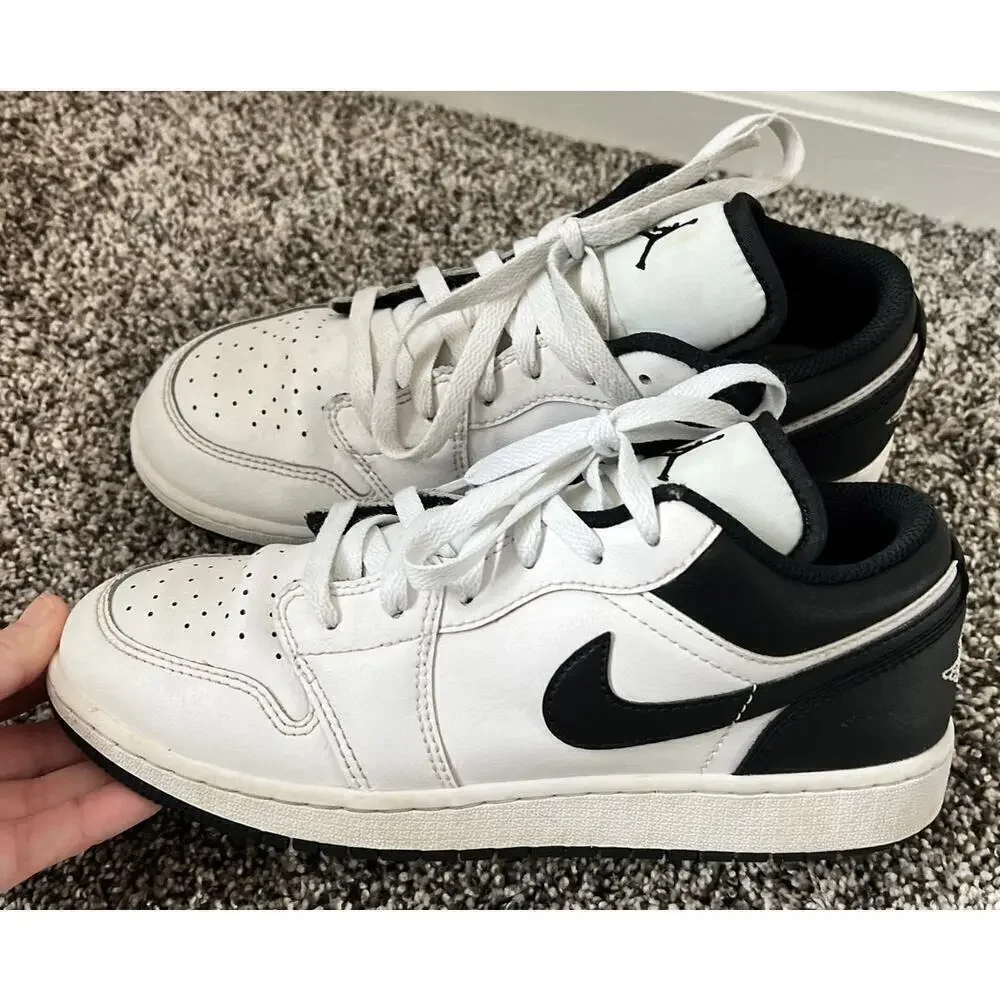 Nike Air Jordan 1 Low white/black size 6.5Y/ women's size 8